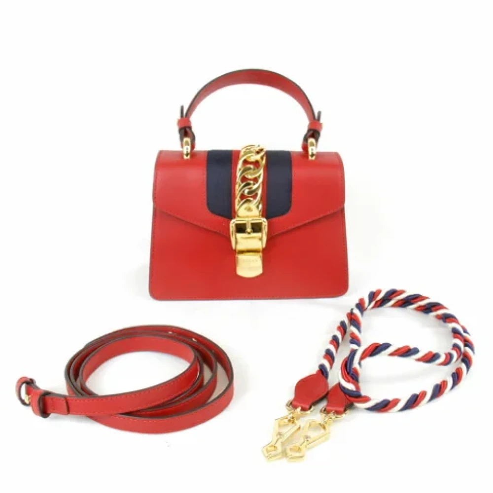 Gucci Vintage Pre-owned Fabric gucci-bags Red Dames