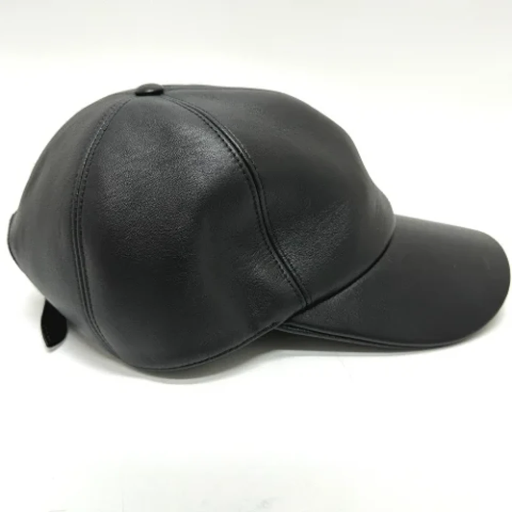 Louis Vuitton Vintage Pre-owned Leather hats Black Dames