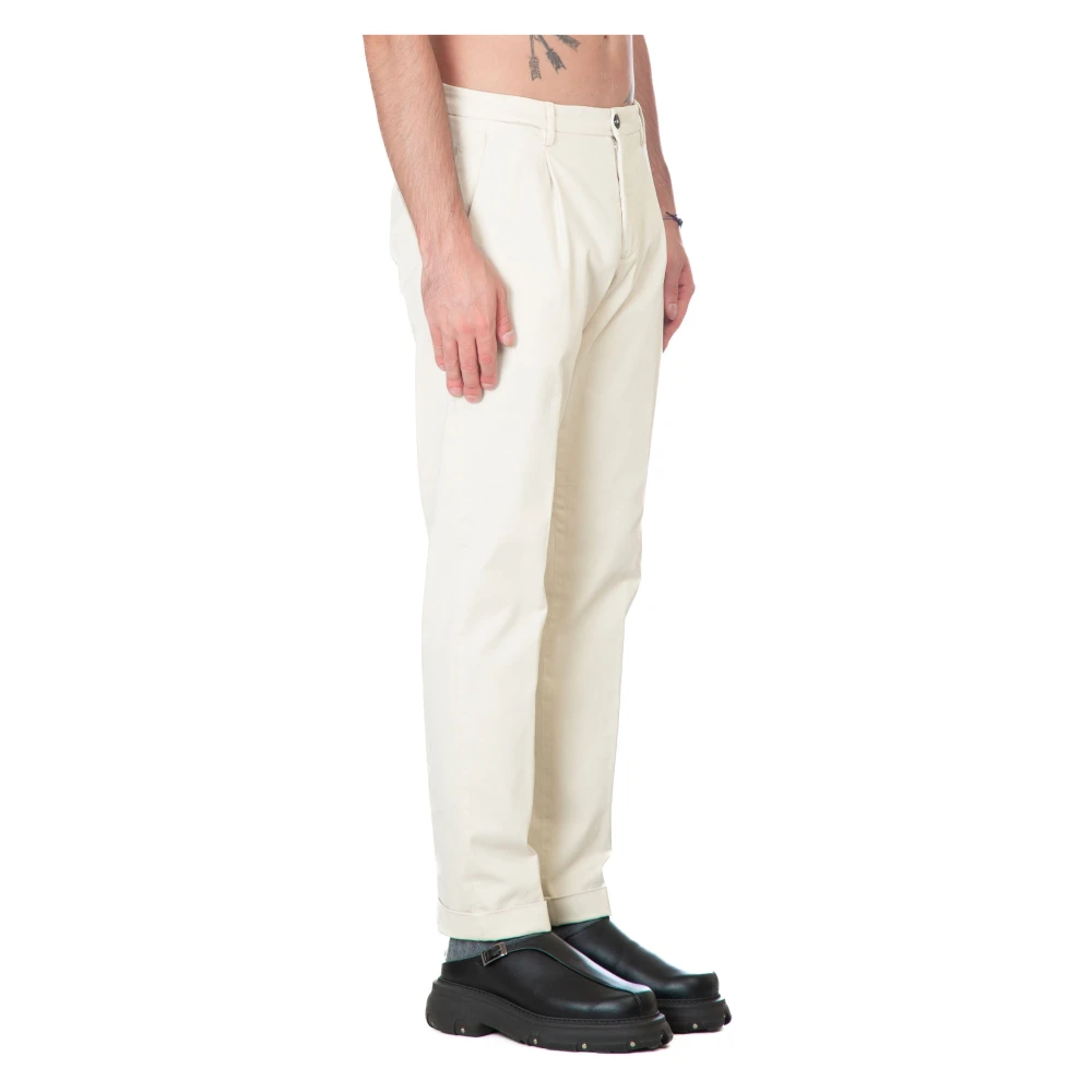 Briglia Geplooide katoenen broek Beige Heren