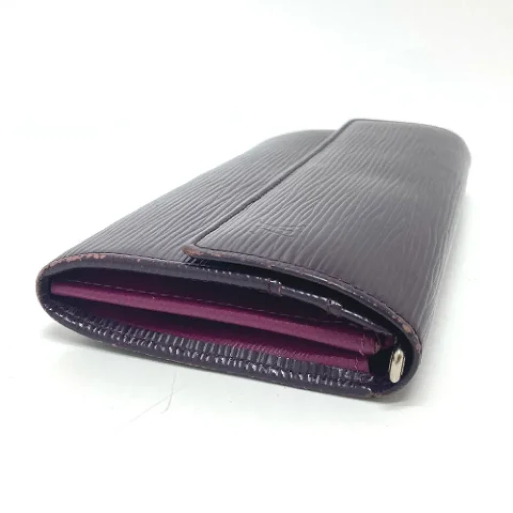 Louis Vuitton Vintage Pre-owned Leather wallets Purple Dames