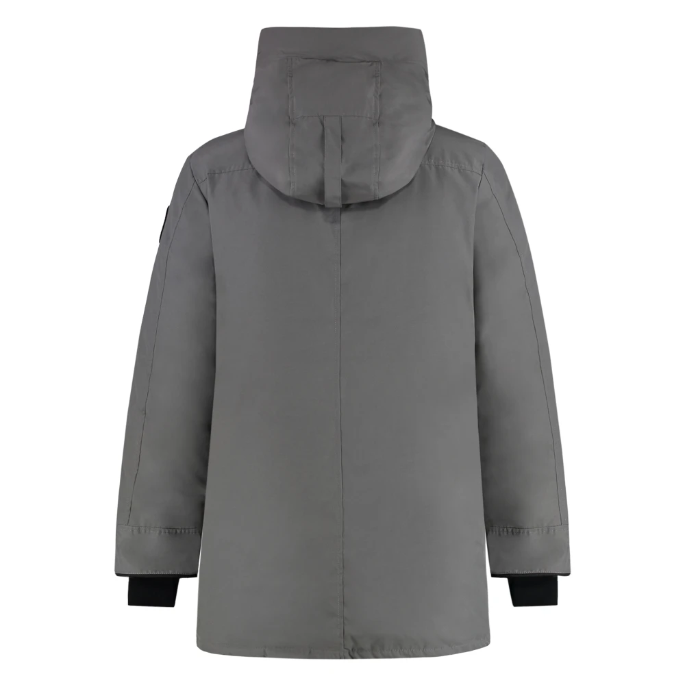 Canada Goose Parka met capuchon en logopatch Gray Heren
