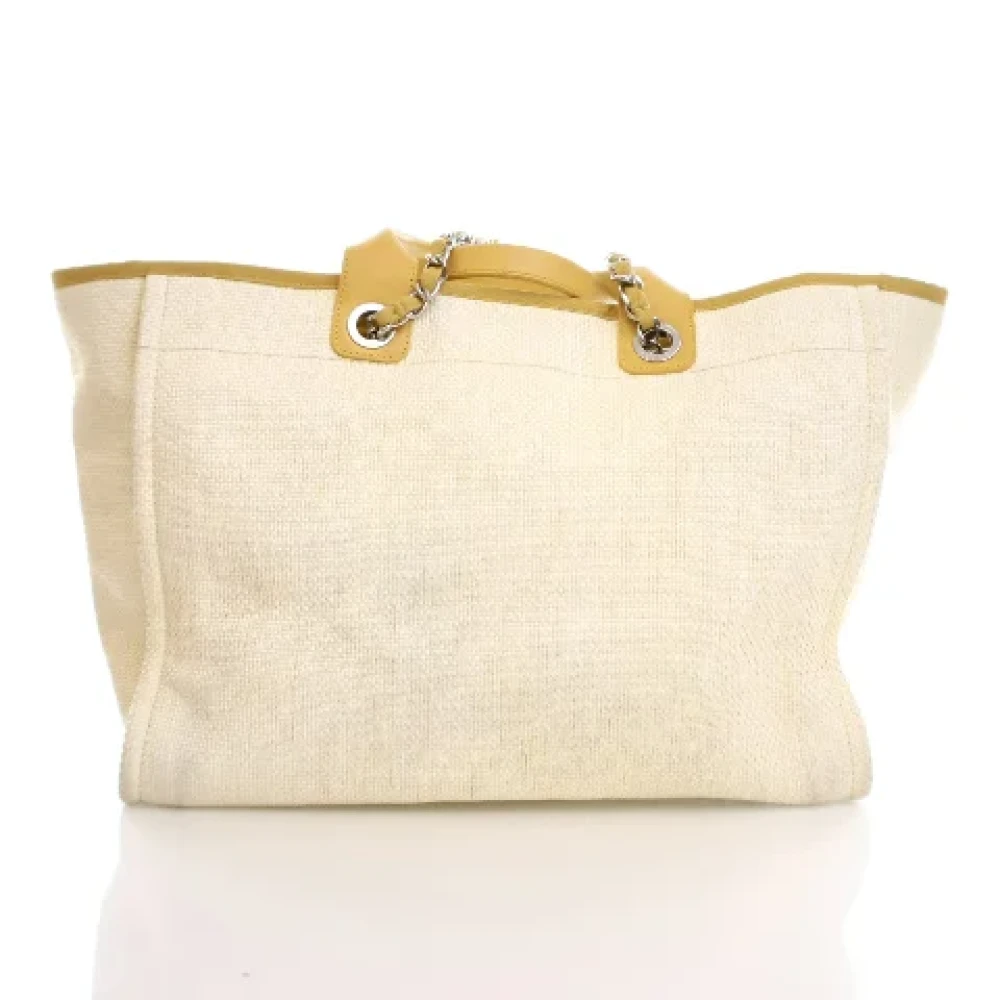 Chanel Vintage Pre-owned Canvas chanel-bags Beige Dames