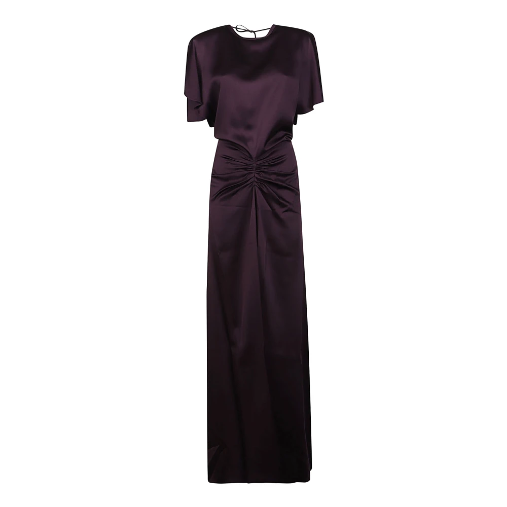 Victoria Beckham Elegante Jurk met Gerimpelde Taille Purple Dames