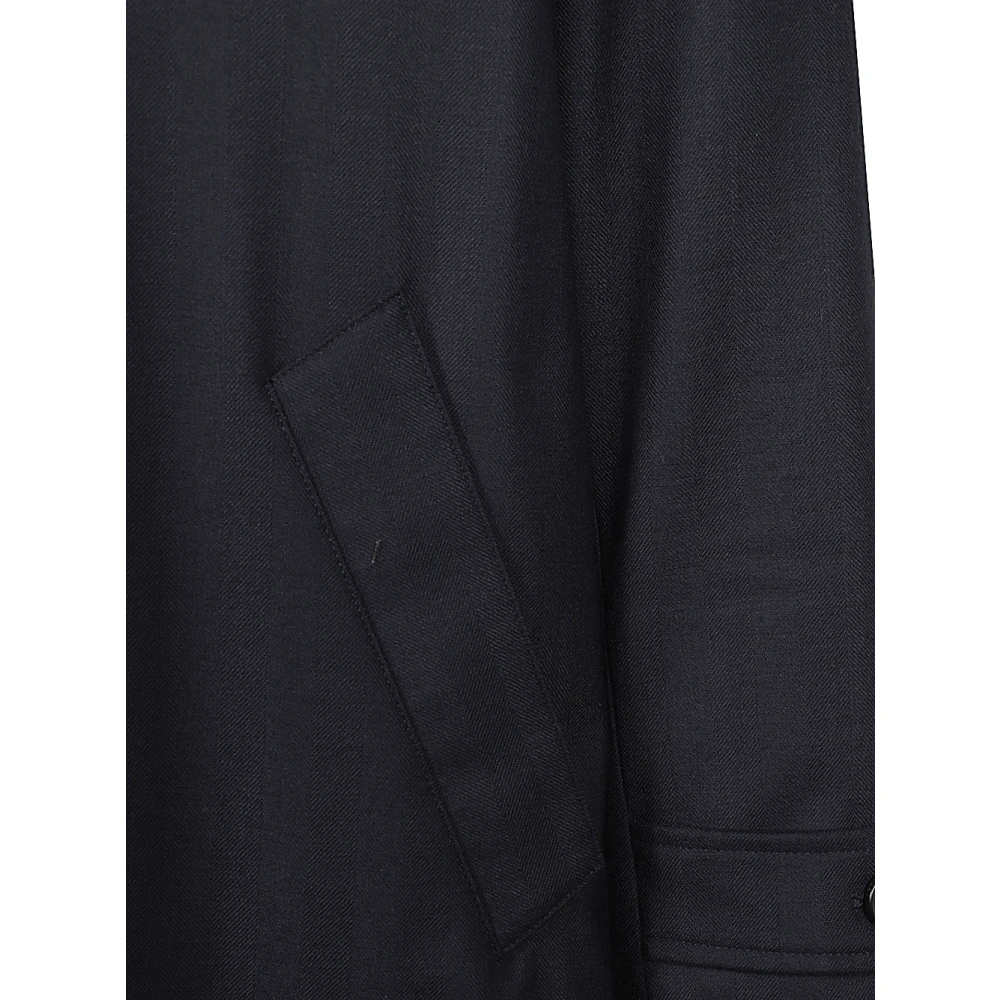 Aspesi Lange blauwe regenjas met overhemdkraag Blue Dames