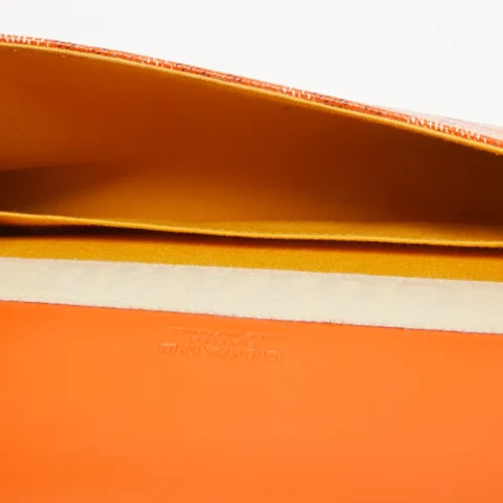 Goyard Vintage Pre-owned Leather clutches Orange Dames