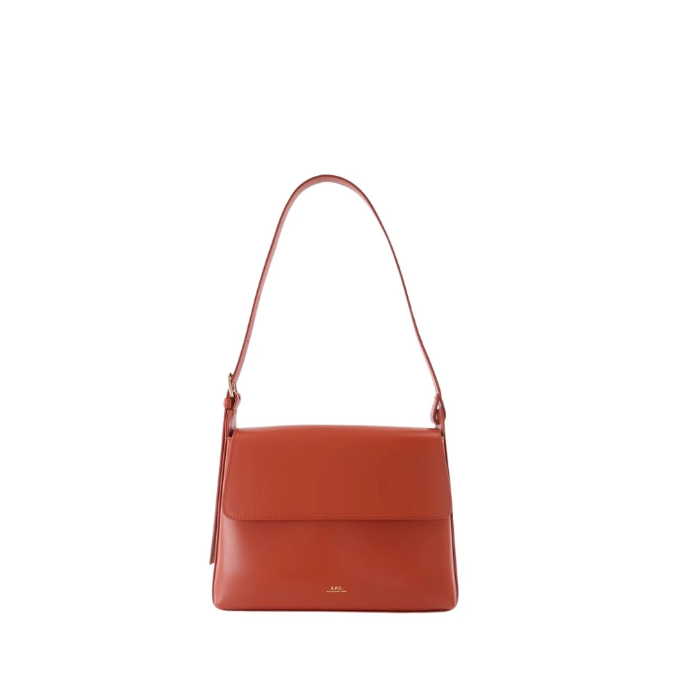 A.p.c. Rode leren flap schoudertas Red Dames