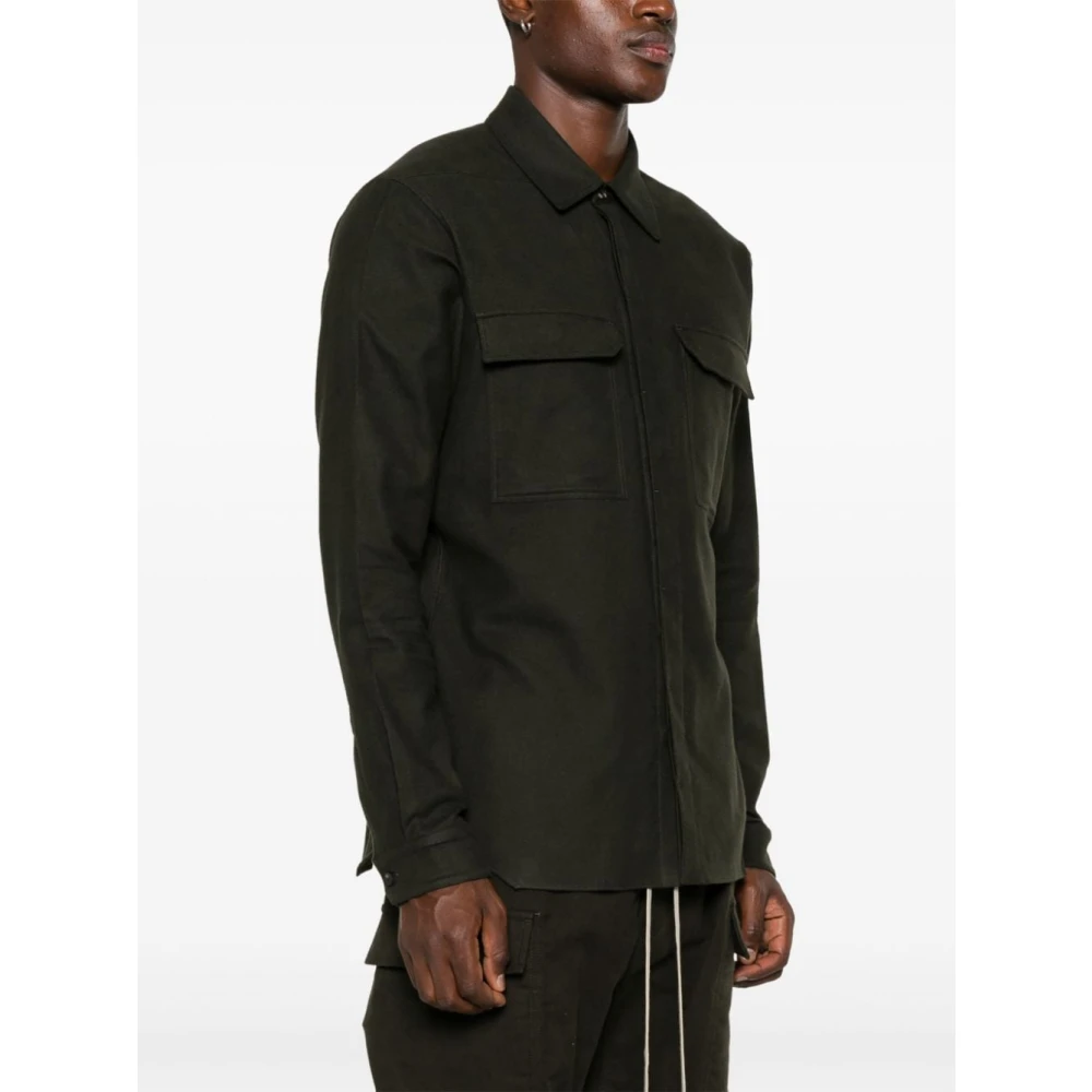 Rick Owens Forest Work Shirt Green Heren