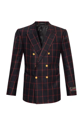 Ullflanell Blazer med Broderad Logotyp