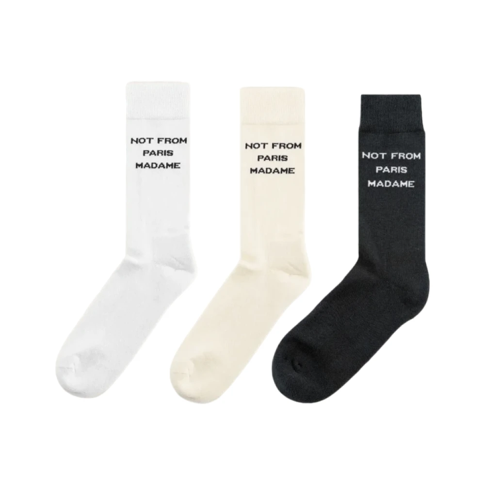 Drole de Monsieur Contrast Sokken Set Katoen Polyamide Elastaan Multicolor Heren