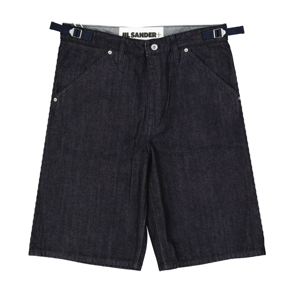 Jil Sander Denim Shorts High-Waist Herenmode Blue Heren