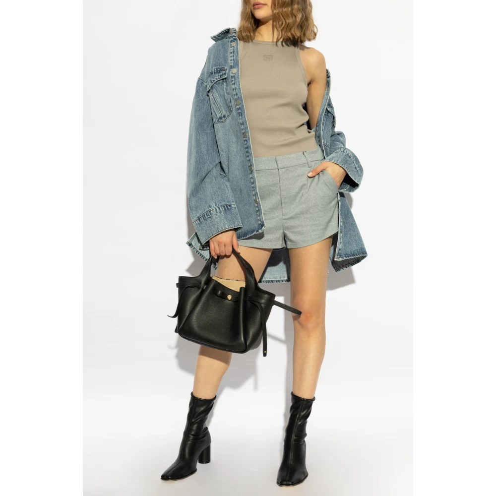 Gestuz Geribbelde top Gray Dames