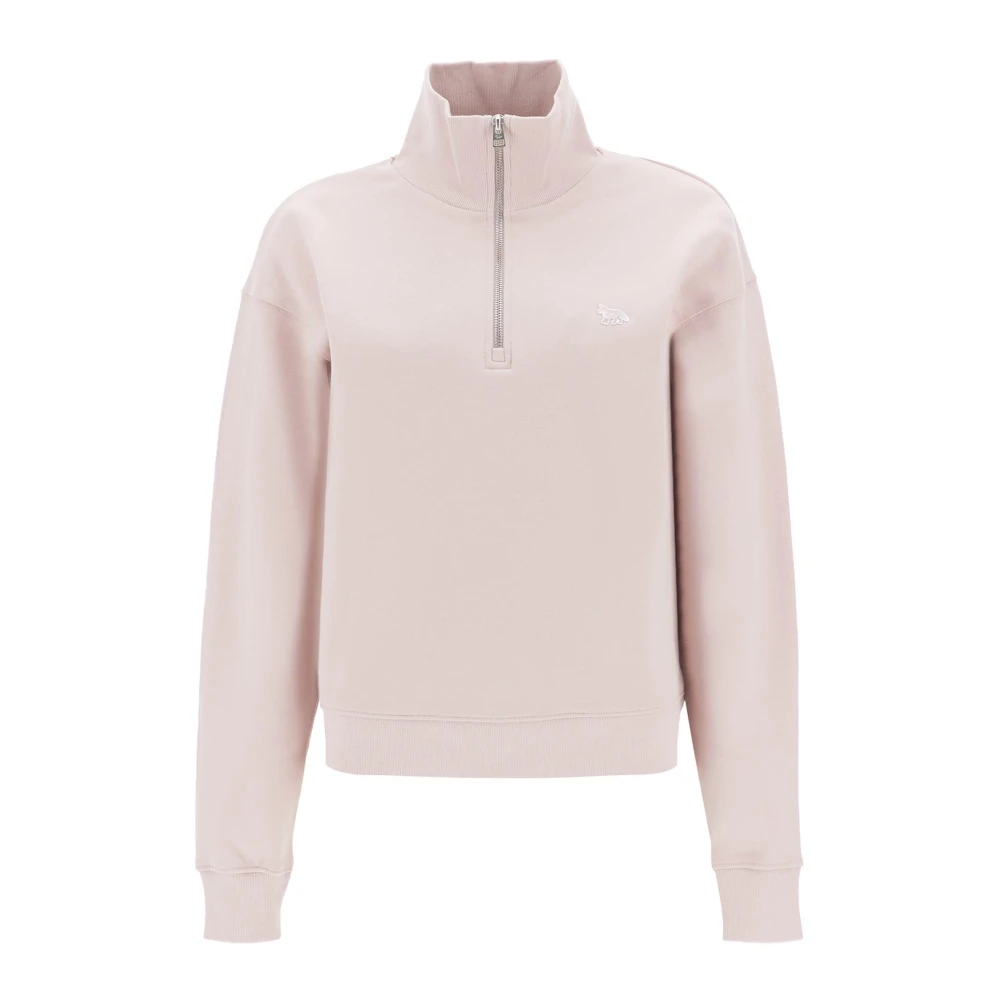 Maison Kitsuné Baby Fox High-Neck Sweatshirt Pink Dames