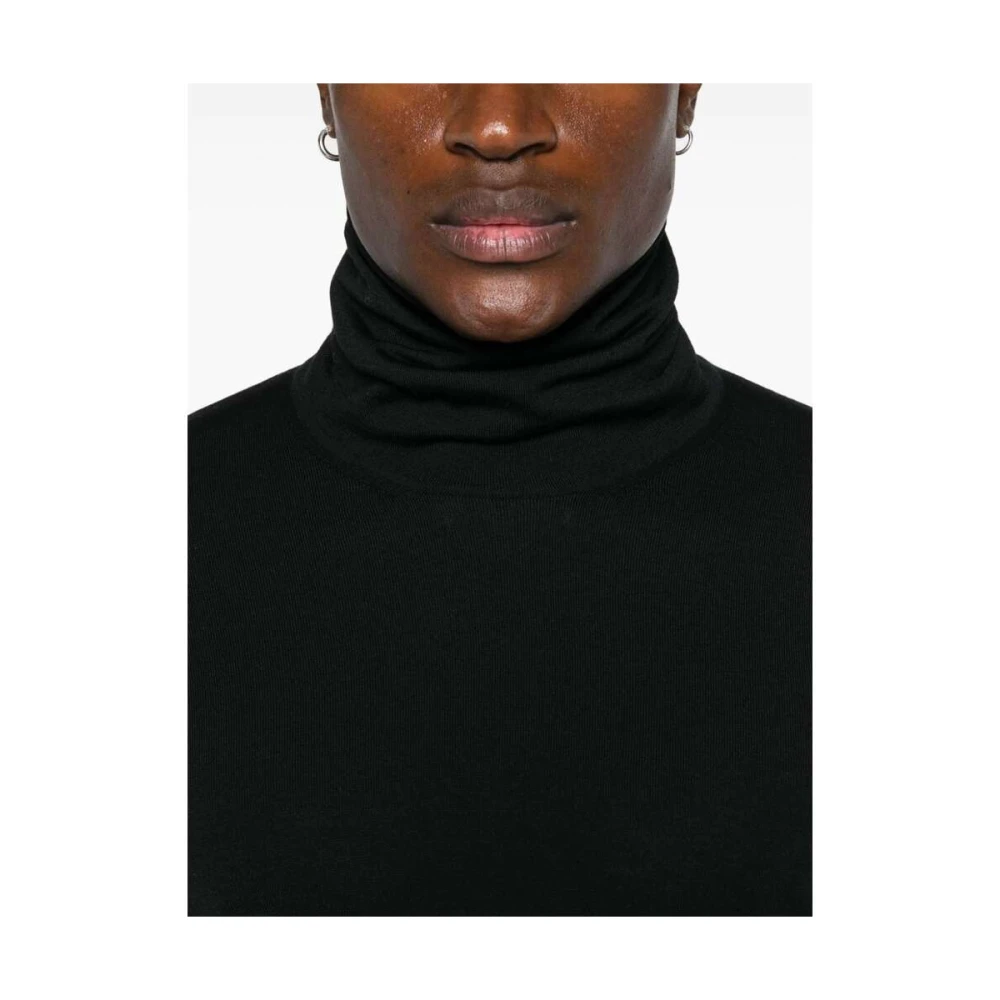 Goes Botanical Zwarte Merinowol Coltrui Trui Black Heren