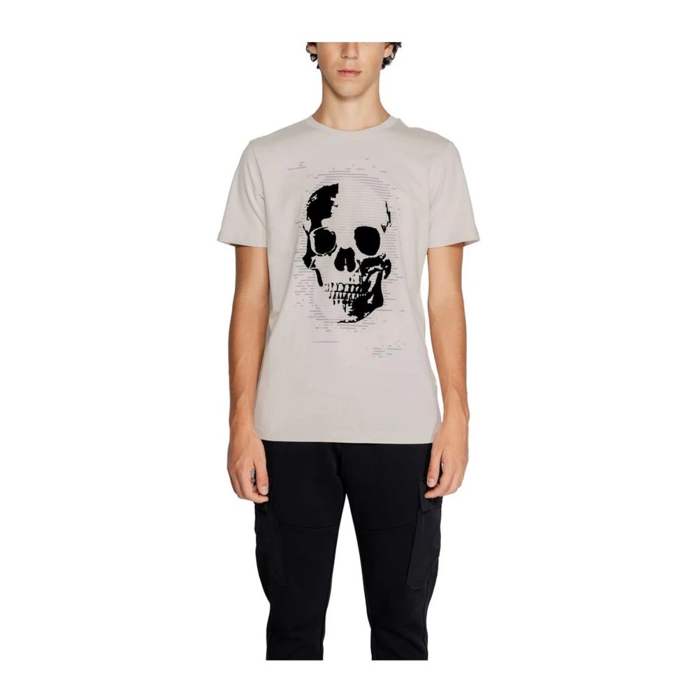 Antony Morato Beige Crew Neck Cotton T-Shirt Beige Heren