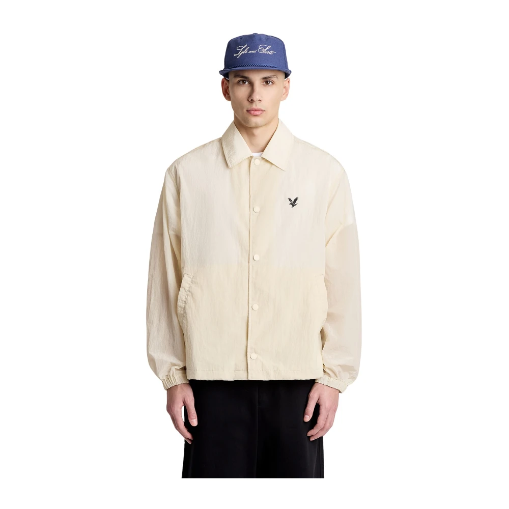 Lyle & Scott Beige Light Jackets, Male, L, Re-Issue Coach Jacket