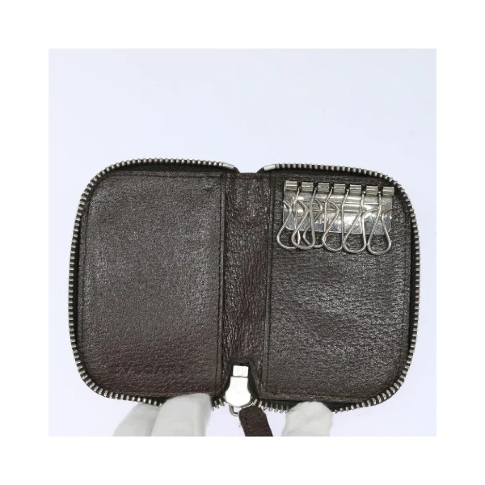 Bvlgari Vintage Pre-owned Canvas key-holders Brown Dames