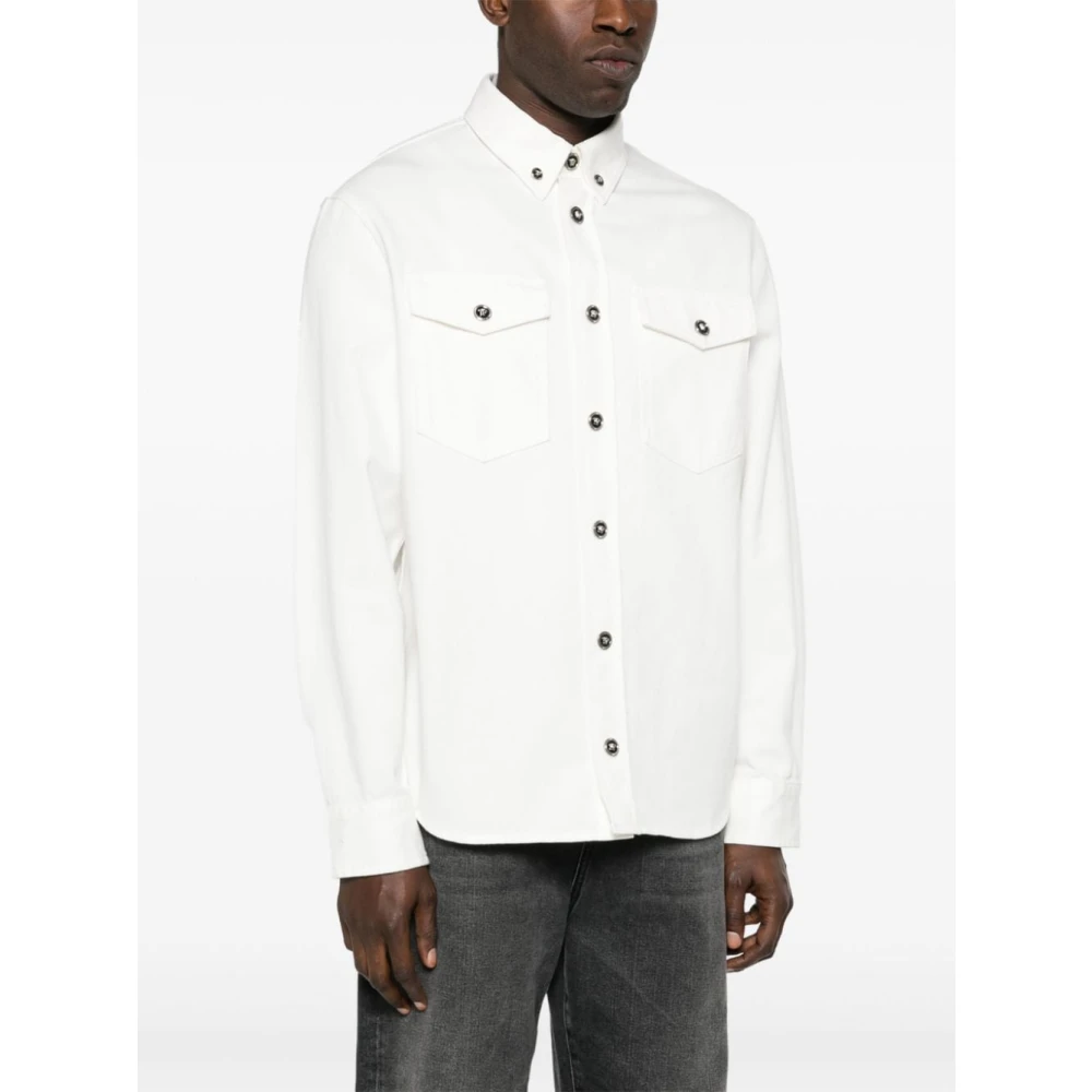 Versace Denim Shirt Bianco Aw24 White Heren