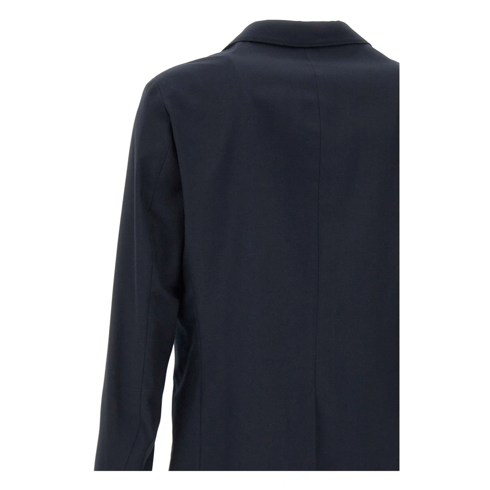 Herno Blauwe Blazer met Logo Knopen Blue Heren