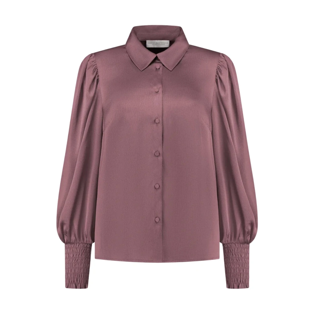 Amaya Amsterdam Dexter Lange Mouw Blouse Purple Dames