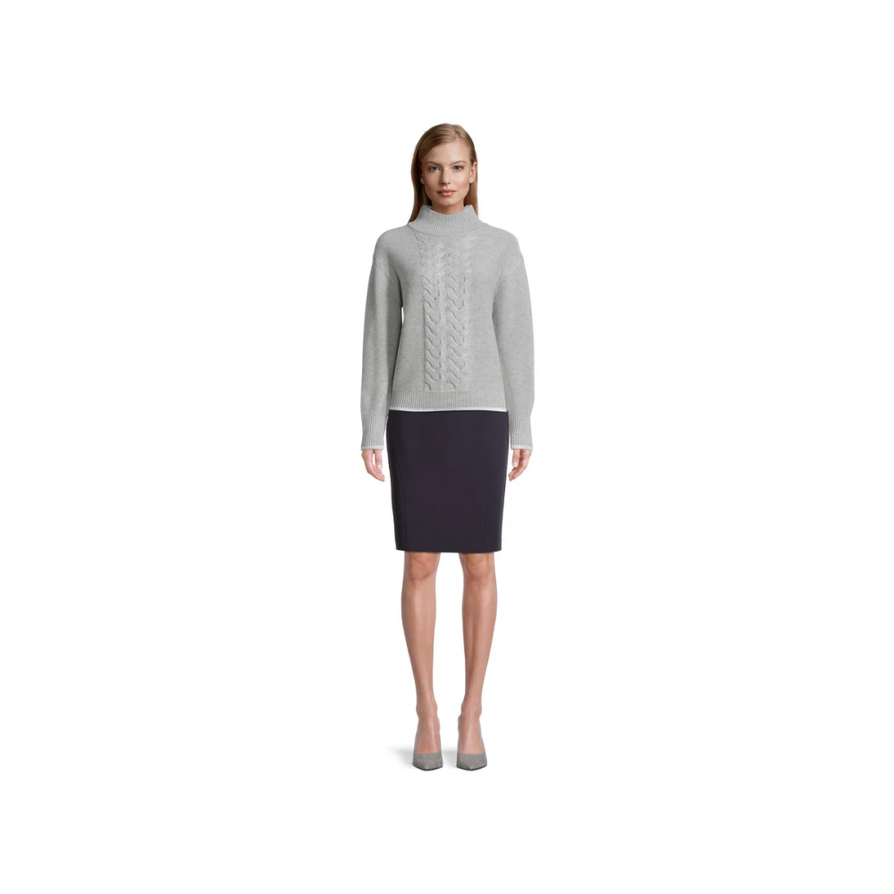 Betty & Co Gebreide Vest Korte Mouw Gray Dames