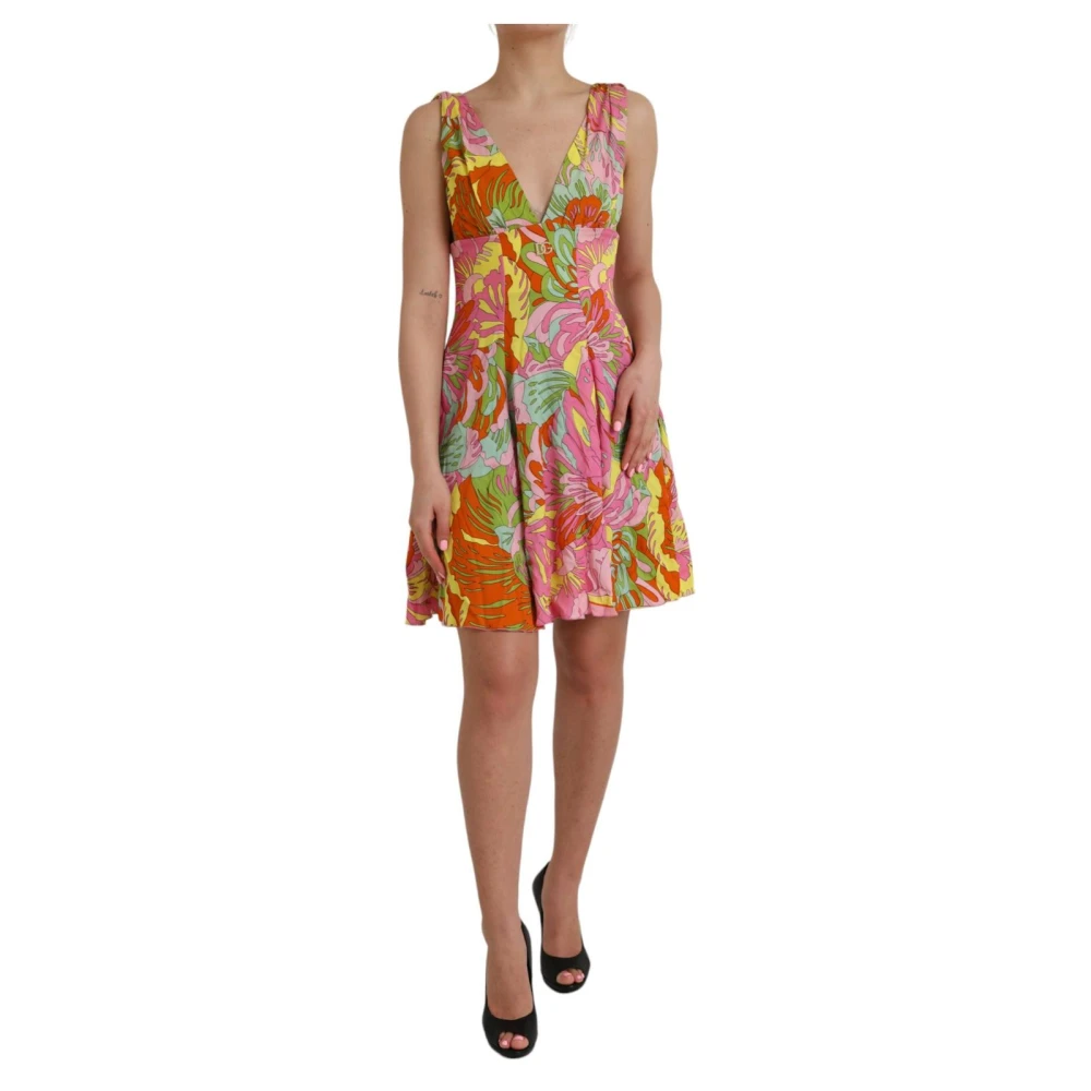 Dolce & Gabbana Women's Floral Print Silk Mini Dress