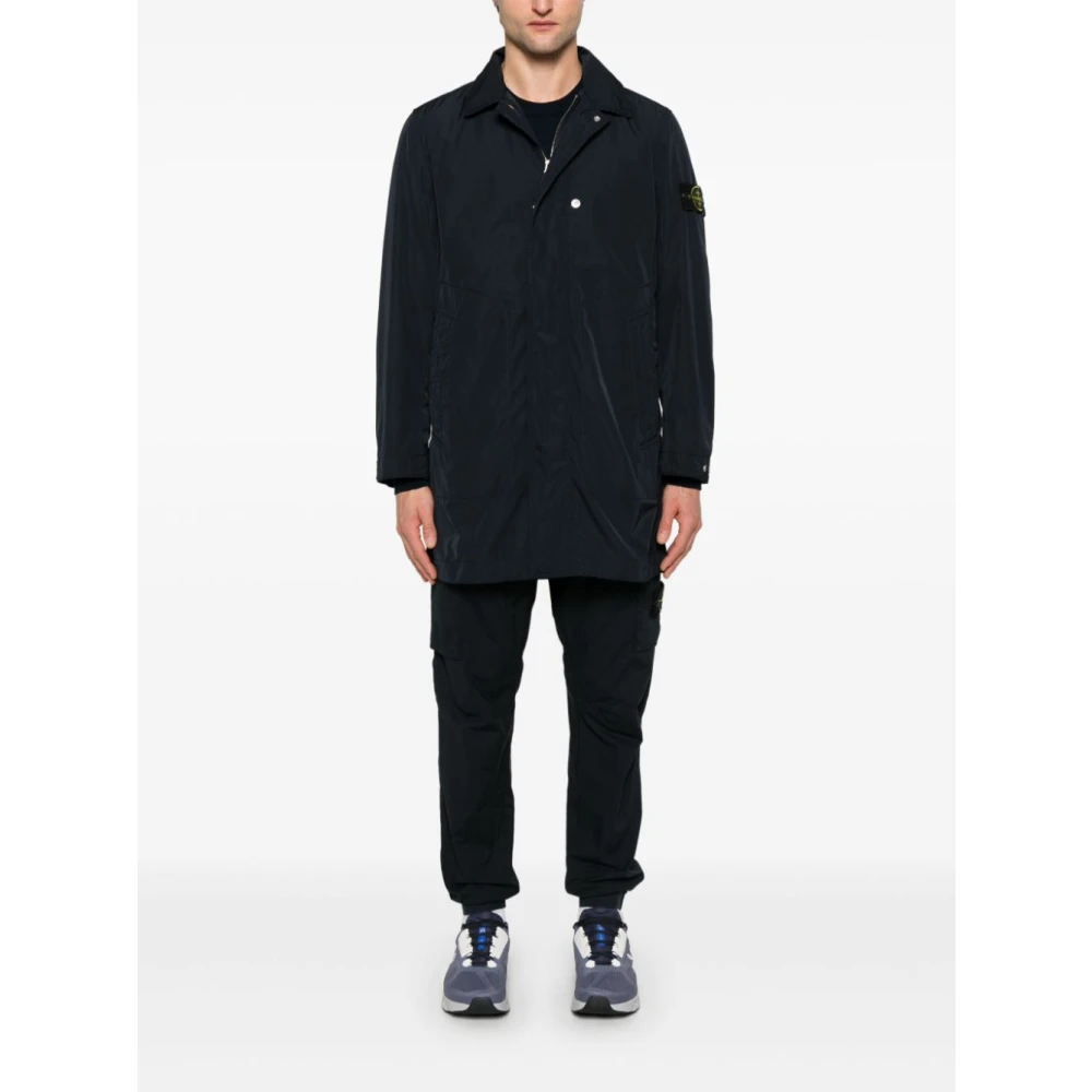 Stone Island Blauwe Crew Neck Pullover Sweater Blue Heren
