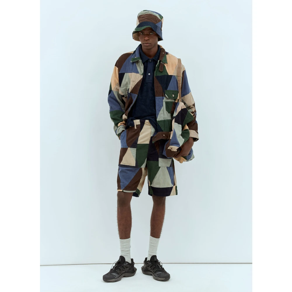 Engineered Garments Patchwork Katoenen Twill Shorts Multicolor Heren