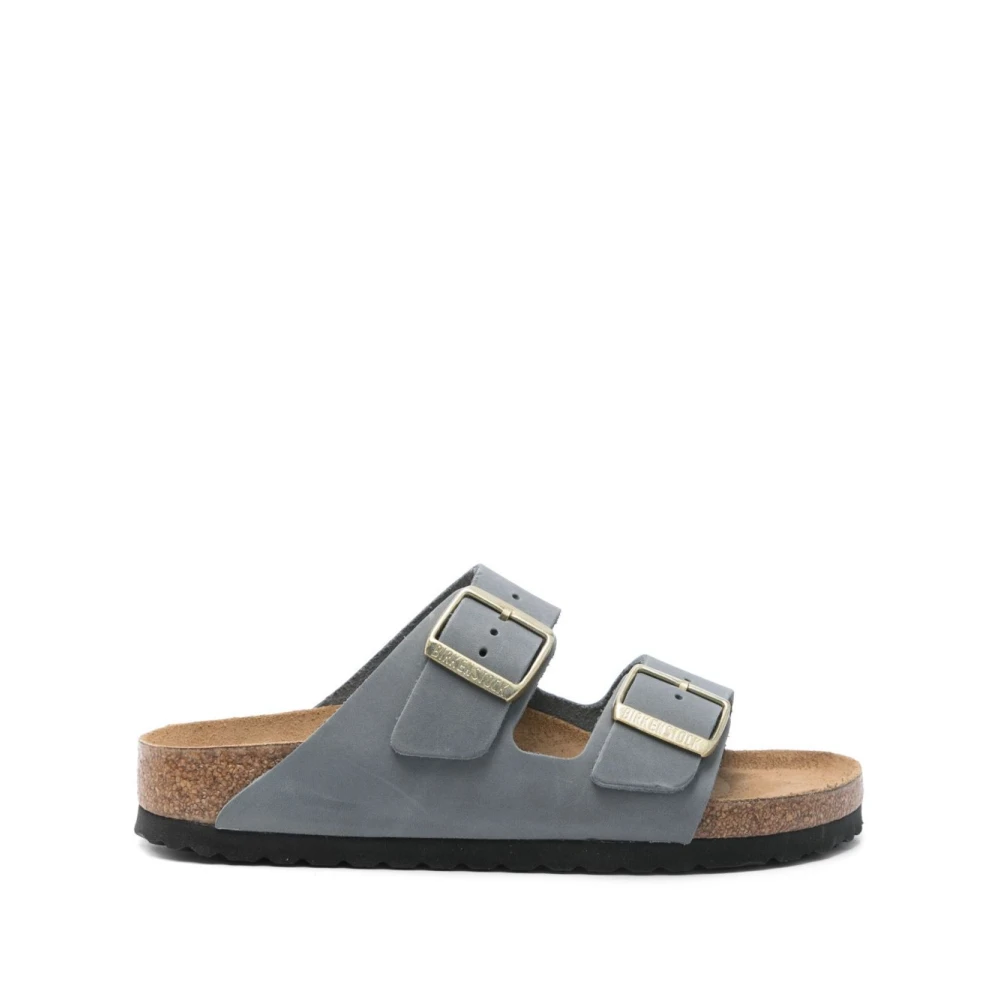 Birkenstock Women's Gray Sliders, 8 Uk, Comfort Sandals