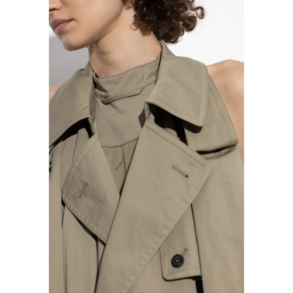 Balenciaga Jurk met jas motief Green Dames