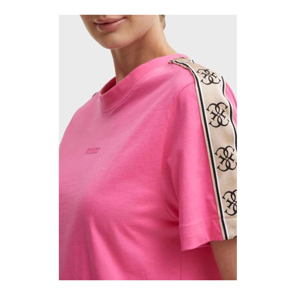 Guess Logo T-Shirt Pink Dames