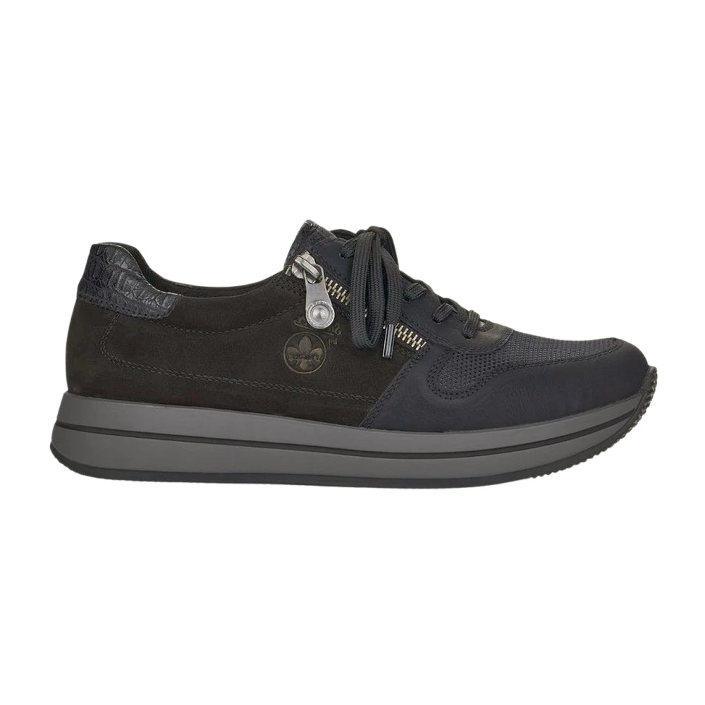 Rieker Sportieve Lage Sneakers Dames Schoenen Zwart