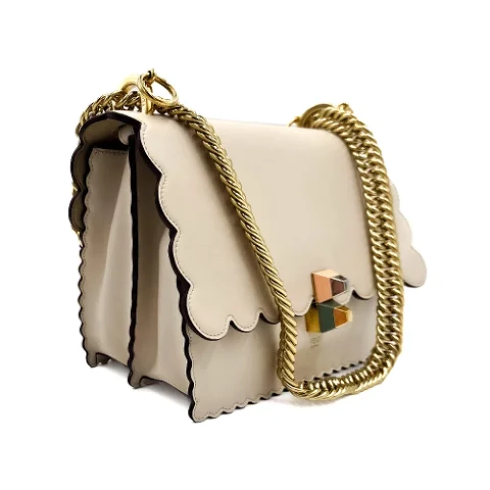 Fendi Vintage Pre-owned Leather fendi-bags Beige Dames