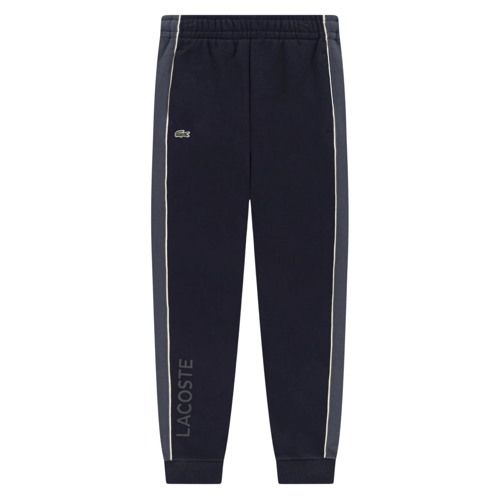 Lacoste Boys Black Sweatpants, 6 Y, Colourblock Joggers