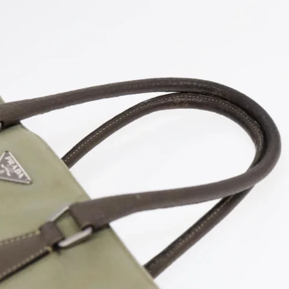 Prada Vintage Pre-owned Canvas handbags Brown Dames