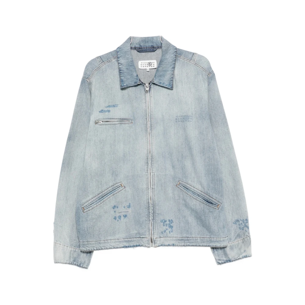 Mm6 Maison Margiela Men's Blue Denim Jacket