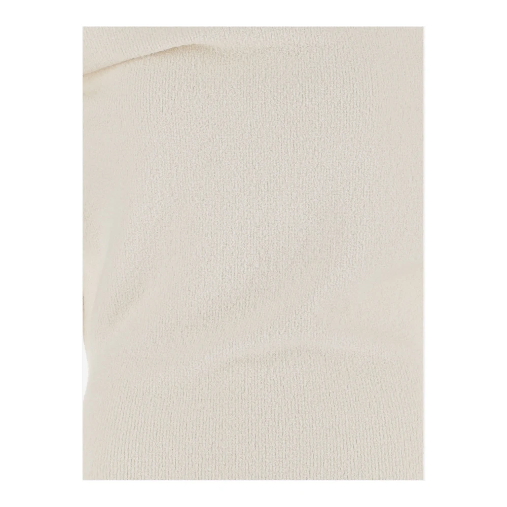 Armarium Ivory Cotton Bouclé Wing Sleeve Top White Dames