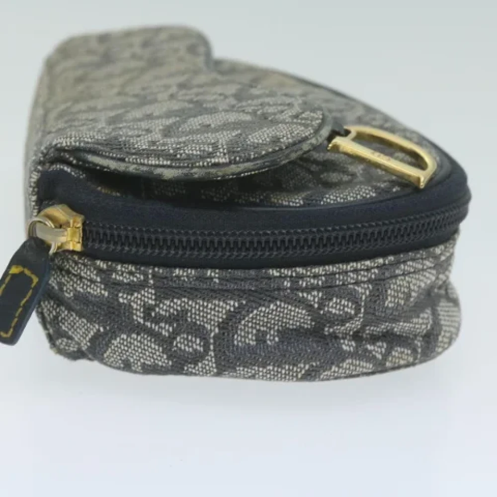 Dior Vintage Pre-owned Canvas clutches Gray Dames