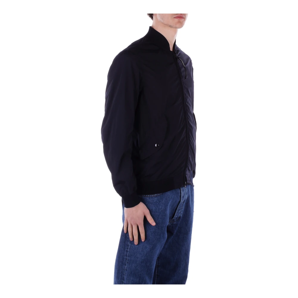 C.P. Company Slim Fit Logo Side Zip Coat Blue Heren
