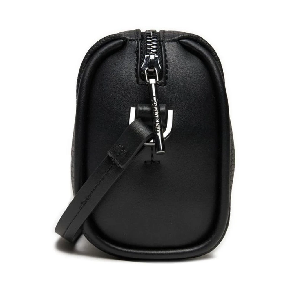 Calvin Klein Jeans Gestructureerde Synthetisch Leren Handtas Black Dames