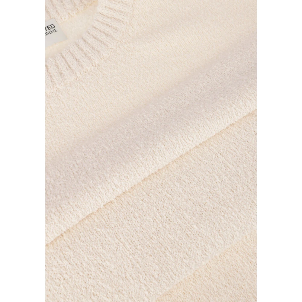 Selected Homme Beige Gebreide Crew Neck Trui Beige Heren