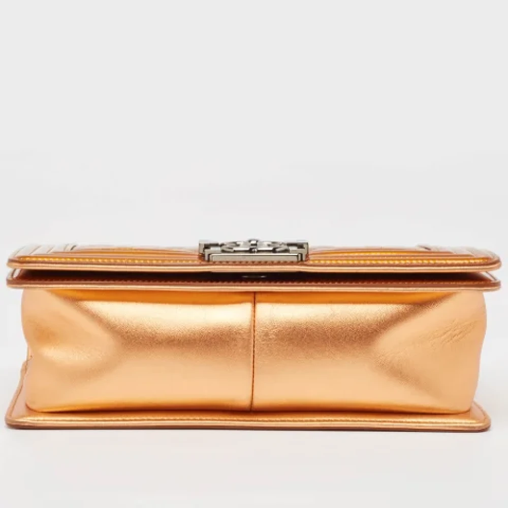 Chanel Vintage Pre-owned Leather chanel-bags Orange Dames