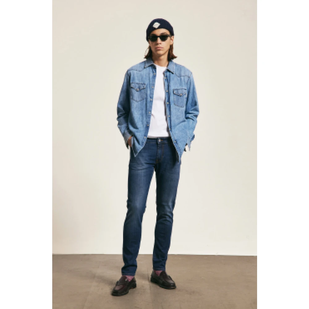 Roy Roger's Donkere Wassing Slim Fit Denim Jeans Blue Heren