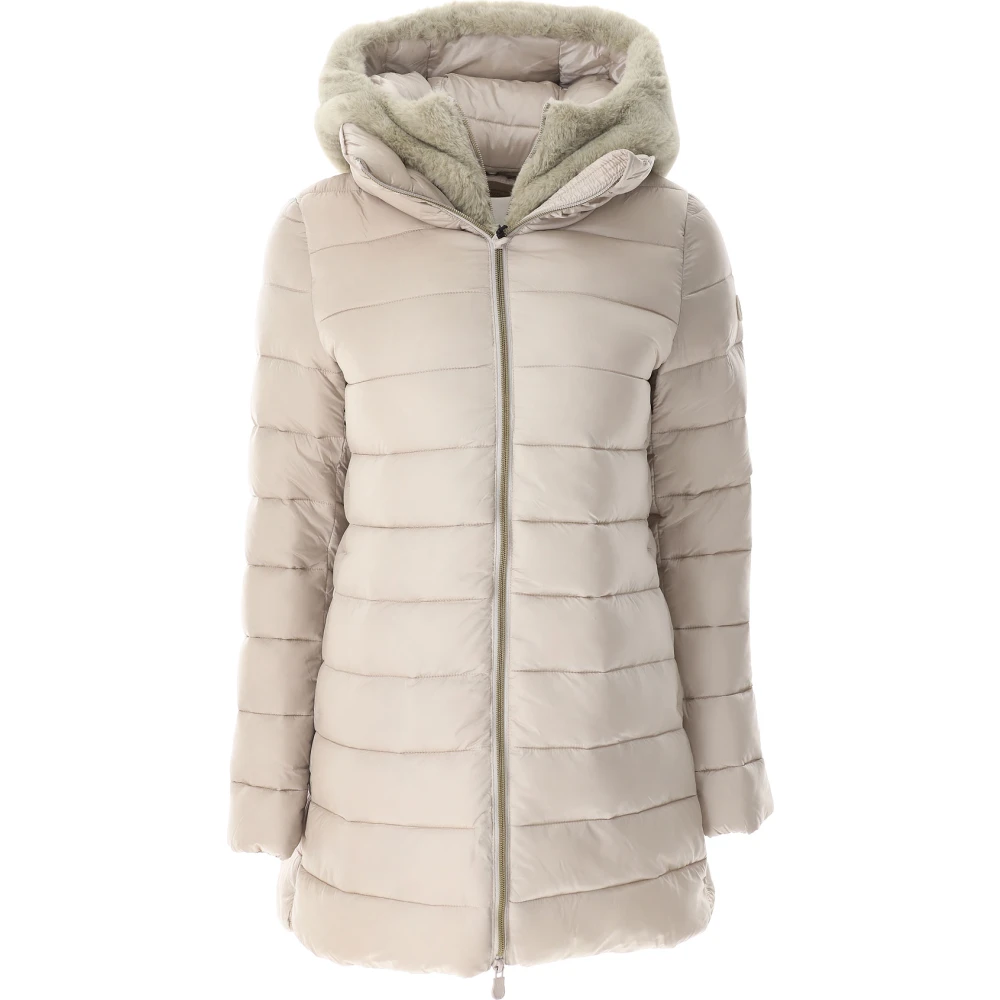 Save The Duck Down Coat Beige Dames