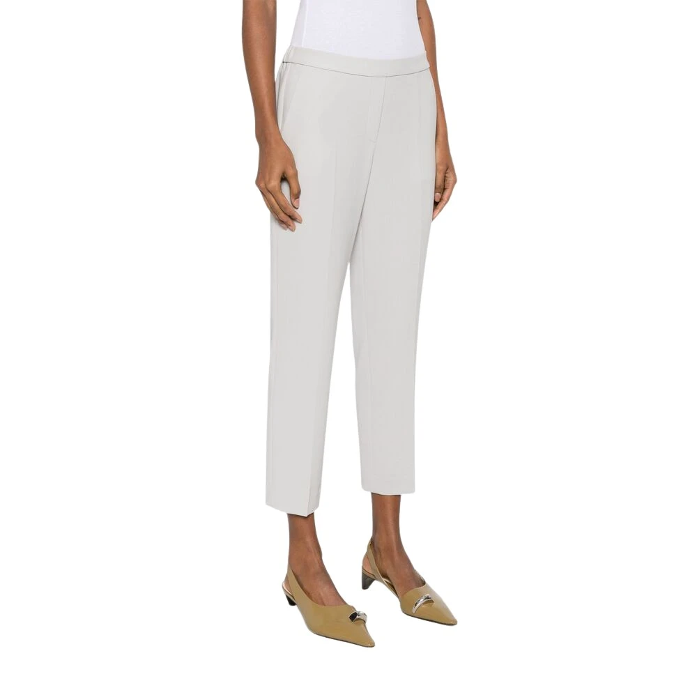 Theory Elastische Taille Grijze Broek Gray Dames