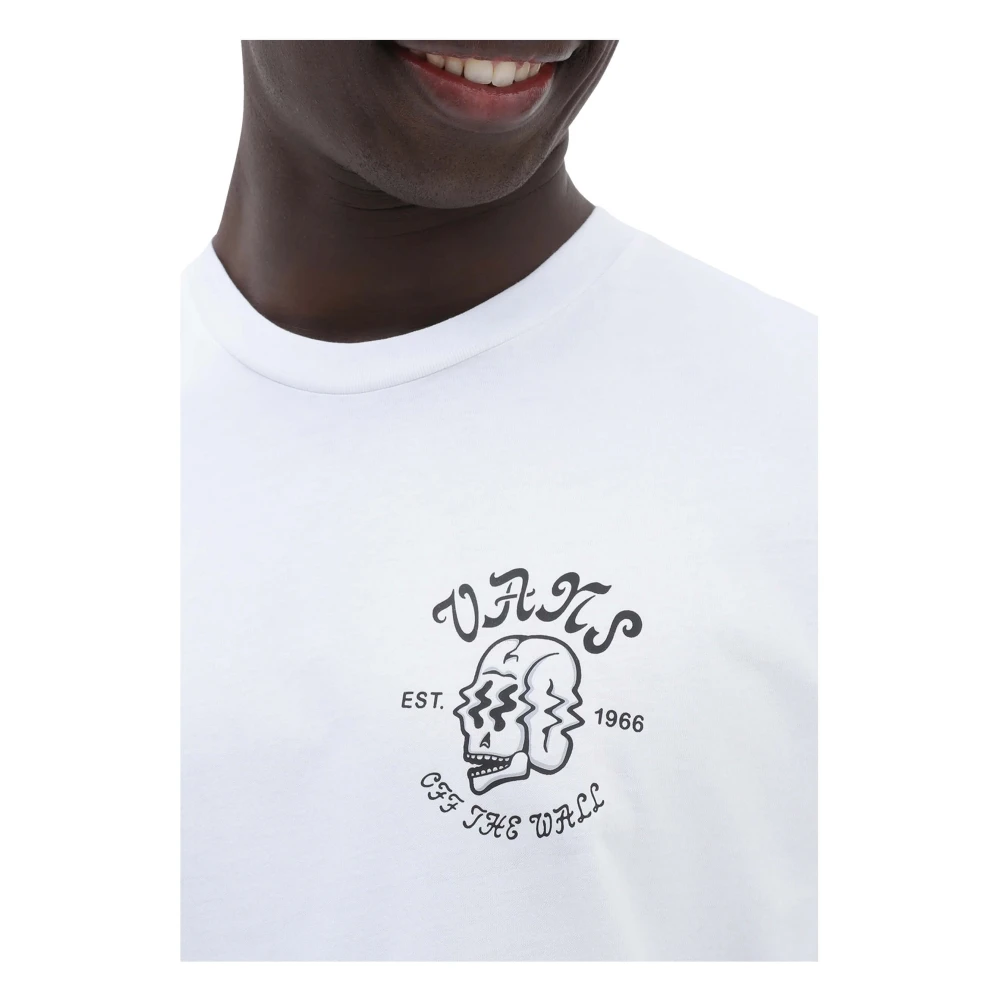 Vans Geschudde schedel T-shirt White Heren