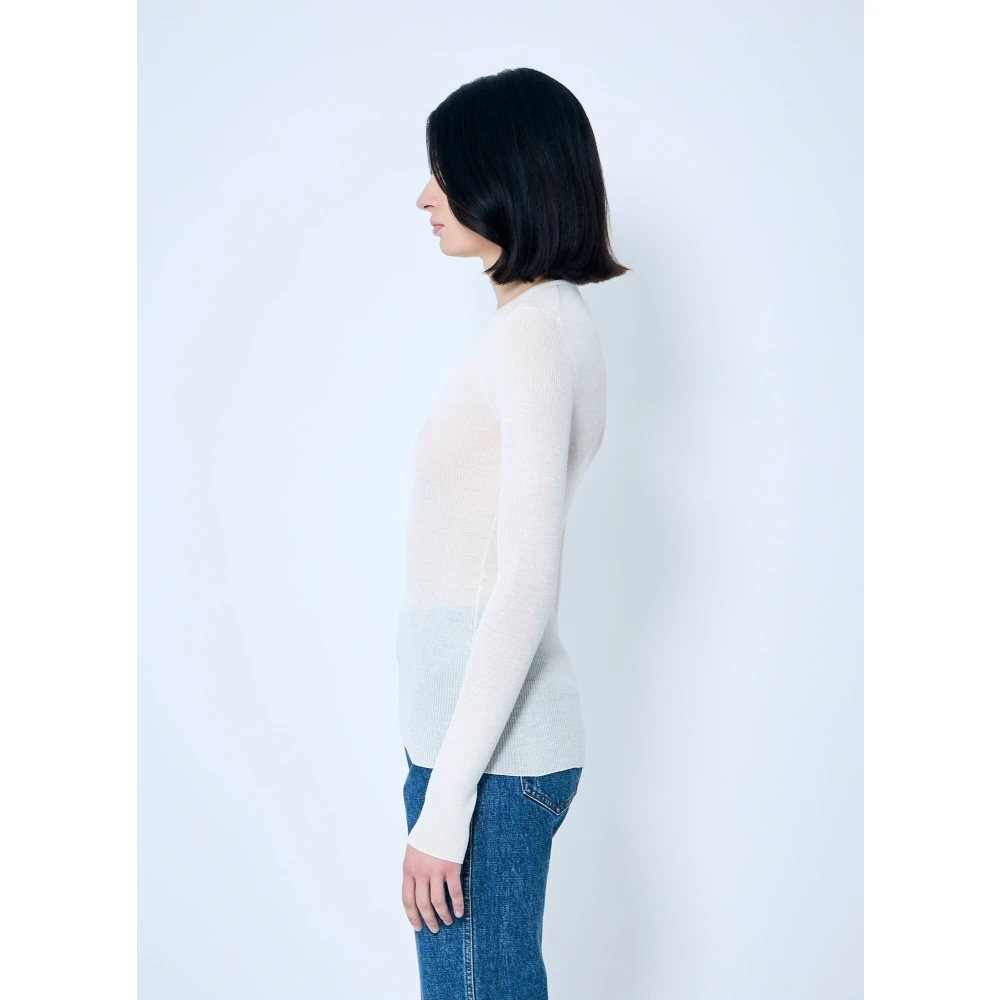 Khaite Merino V-hals Gebreide Top White Dames