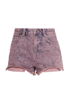 Raw-Hem Denim Shorts