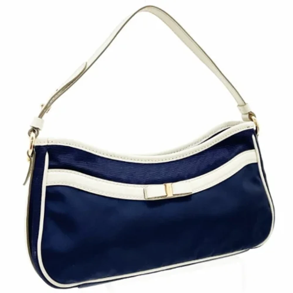 Salvatore Ferragamo Pre-owned Fabric shoulder-bags Blue Dames