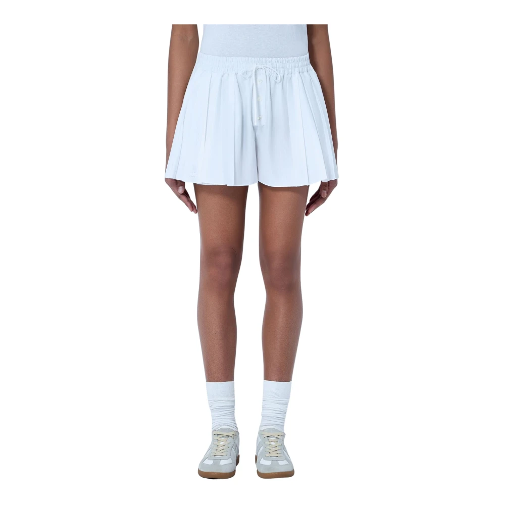 Lacoste Women's White Pleated Skort With Elasticated Waistband - Short Shorts - S - Shorts