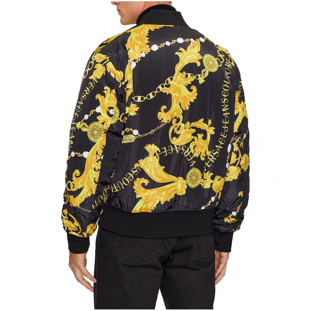 Versace Jeans Couture Omkeerbare Bomberjack met Print Black Heren